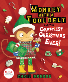 book cover for Monkey with a Tool Belt and the Craftiest Christmas Ever!