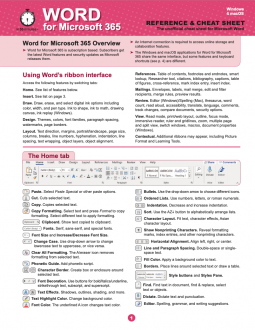 book cover for Word for Microsoft 365 Reference and Cheat Sheet