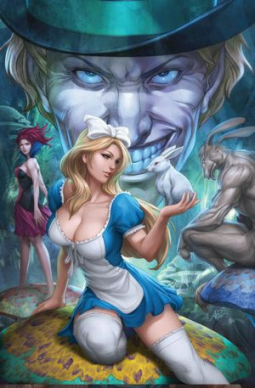 book cover for Alice in Wonderland