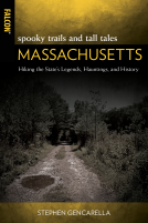 book cover for Spooky Trails and Tall Tales Massachusetts