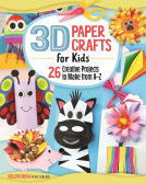 book cover for 3D Paper Crafts for Kids