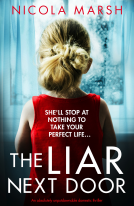 book cover for The Liar Next Door