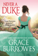 book cover for Never a Duke