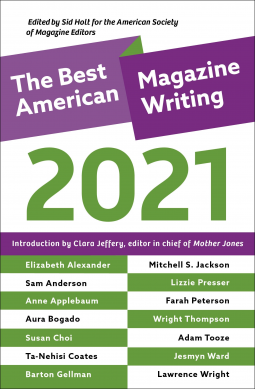 book cover for The Best American Magazine Writing 2021