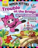 book cover for Ninja Kitties Trouble at the Bridge Activity Storybook