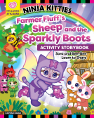 book cover for Ninja Kitties Farmer Fluff's Sheep and the Sparkly Boots
