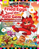 book cover for Ninja Kitties Fried Eggs and the Red Gem Activity Storybook