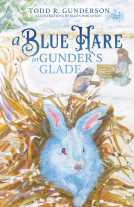 book cover for A Blue Hare in Gunder's Glade