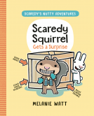 book cover for Scaredy Squirrel Gets a Surprise