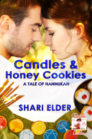 book cover for Candles and Honey Cookies: A Tale of Hanukkah