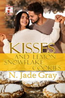 book cover for Kisses and Lemon Snowflake Cookies