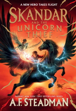 book cover for Skandar and the Unicorn Thief