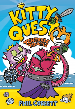book cover for Kitty Quest: Tentacle Trouble: A Graphic Novel