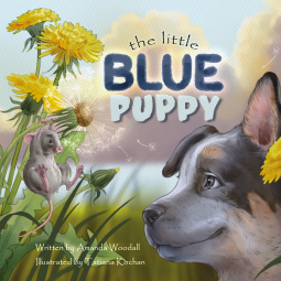 book cover for The Little Blue Puppy