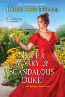 book cover for Never Marry a Scandalous Duke