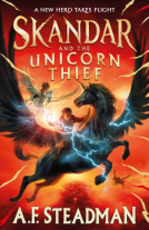 book cover for Skandar and the Unicorn Thief