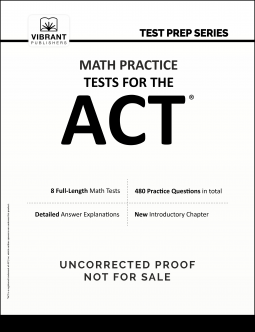 book cover for Math Practice Tests for the ACT