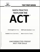 book cover for Math Practice Tests for the ACT
