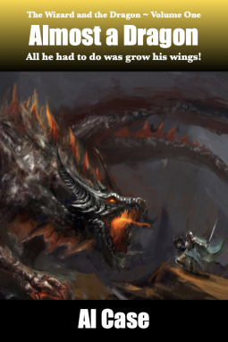 book cover for Almost a Dragon