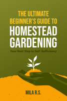 book cover for The Ultimate Beginner’s Guide to Homestead Gardening