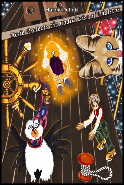 book cover for Rosie Protects the Coded Disc of Phaistos