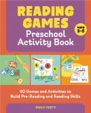 book cover for Reading Games Preschool Activity Book