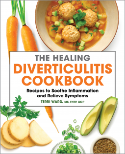 book cover for The Healing Diverticulitis Cookbook
