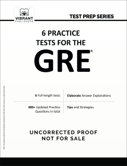 book cover for 6 Practice Tests for the GRE