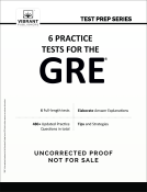 book cover for 6 Practice Tests for the GRE