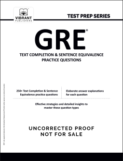 book cover for GRE Text Completion and Sentence Equivalence Practice Questions