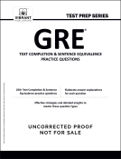 book cover for GRE Text Completion and Sentence Equivalence Practice Questions