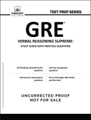 book cover for GRE Verbal Reasoning Supreme