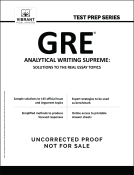 book cover for GRE Analytical Writing Supreme