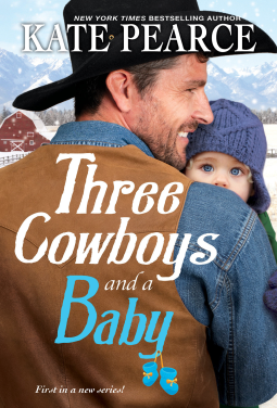 book cover for Three Cowboys and a Baby