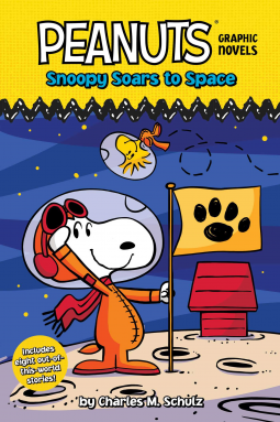 book cover for Snoopy Soars to Space