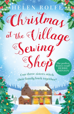 book cover for Christmas at the Village Sewing Shop