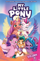 book cover for My Little Pony, Vol. 1: Big Horseshoes to Fill