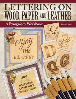 book cover for Lettering on Wood, Paper, and Leather