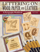 book cover for Lettering on Wood, Paper, and Leather