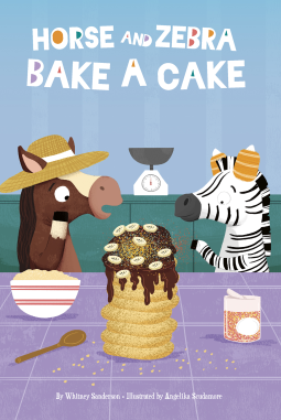 book cover for Horse and Zebra Bake a Cake