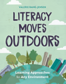 book cover for Literacy Moves Outdoors