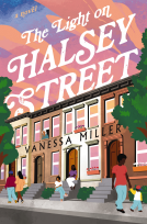 book cover for The Light on Halsey Street