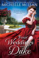 book cover for Four Weddings and a Duke