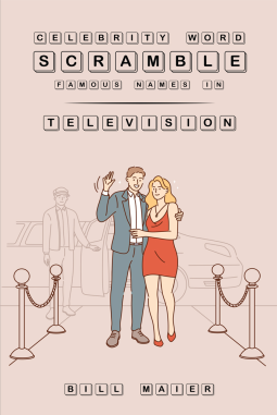 book cover for CELEBRITY WORD SCRAMBLE FAMOUS NAMES IN TELEVISION