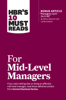 book cover for HBR's 10 Must Reads for Mid-Level Managers (with bonus article 