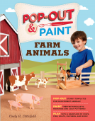 book cover for Pop-Out & Paint Farm Animals