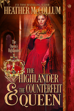 book cover for The Highlander & The Counterfeit Queen