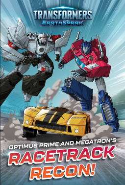 book cover for Optimus Prime and Megatron's Racetrack Recon!