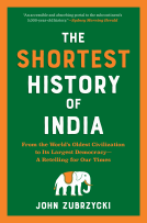 book cover for The Shortest History of India