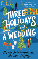 book cover for Three Holidays and a Wedding